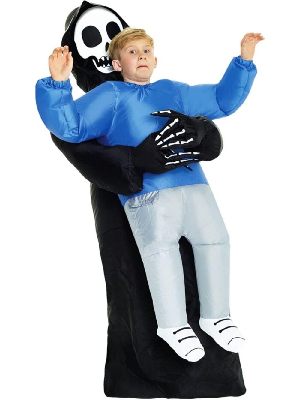 Inflatable Grim Reaper Costume for Kids | Spooky Halloween Outfit | Fun Dress-Up
